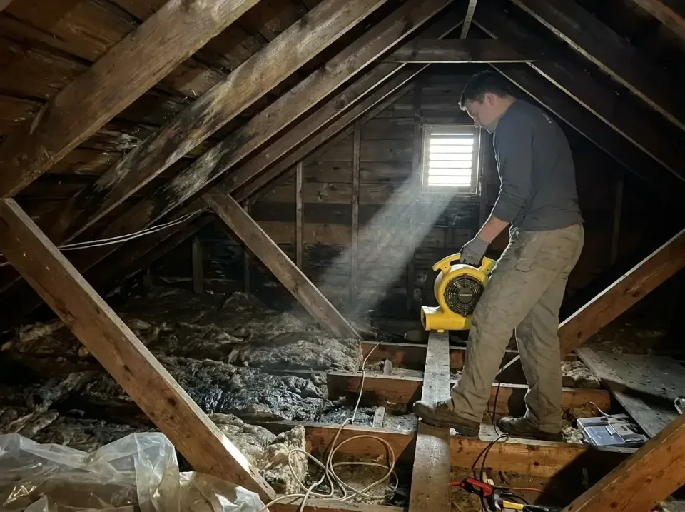 attic-water-damage-drying-proc-007 — frequently asked questions, Emergency Water Extraction & 24/7 Flood Response in Pingree…